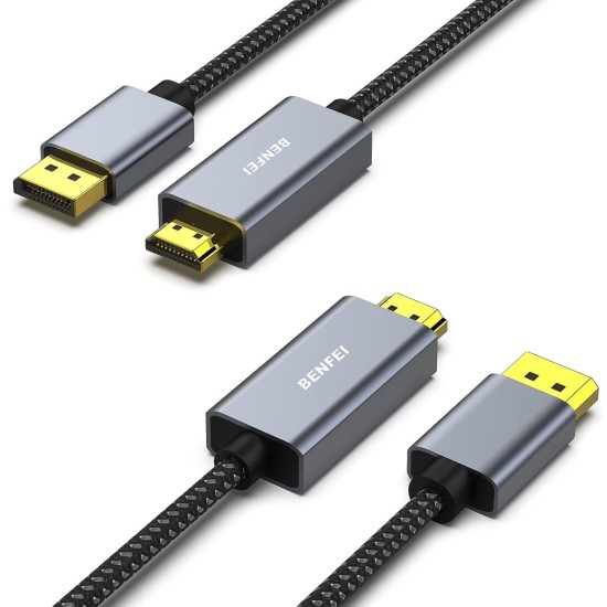 DisplayPort (DP) to HDMI 1.8M Cable Male to Male