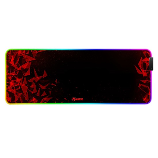 Marvo MG011 Gaming Mouse Pad with 4-port USB Hub and 11 RGB Effects, XL 800x300