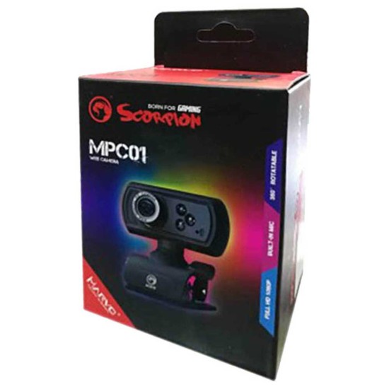 Marvo MPC01 HD Webcam, 1280x720, True-to-life HD 1080p Video Calling with 360 D
