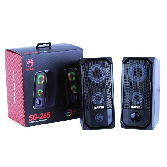 Marvo Scorpion SG-265 Gaming Speakers, Stereo Sound, USB Powered, 7 Colour RGB 