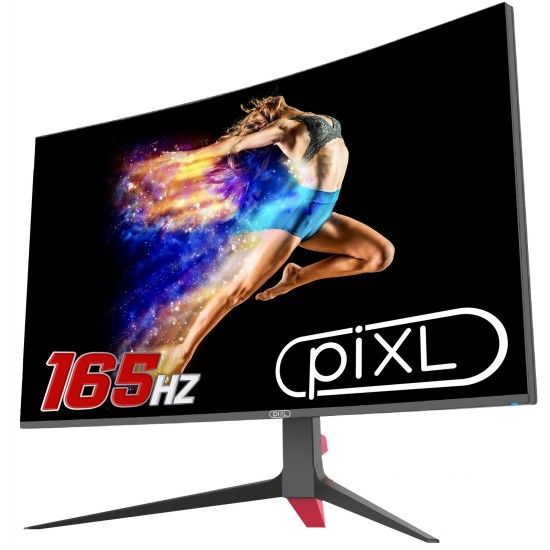 piXL CM32GF5 32 Inch Curved Gaming Monitor, 144Hz/ 165Hz, 5ms Response Time, Frameless, Freesync, G-Sync