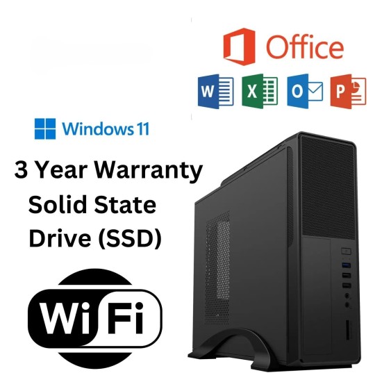 QCRS New Slim Home/Office Desktop PC - Intel 10th Gen - 3YR Warranty - Windows 11