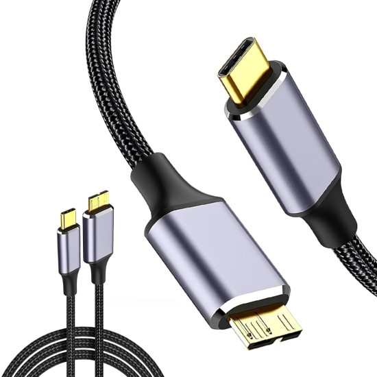 USB C to Micro B Cable 1M, Nylon Braided